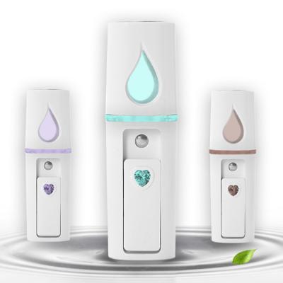 China Hotel Mini Ultrasonic Nano Water Mist Sprayer 25Ml Portable SPA Moisturizing Face Hydration Sprayer With Mirror Support Custom Logo for sale