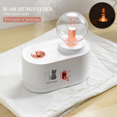 China Wholesale Portable Car Humidifier Factory Design 350ml New Ultrasonic Air Cool Mist With Night Light Humidifier Support Custom Logo for sale