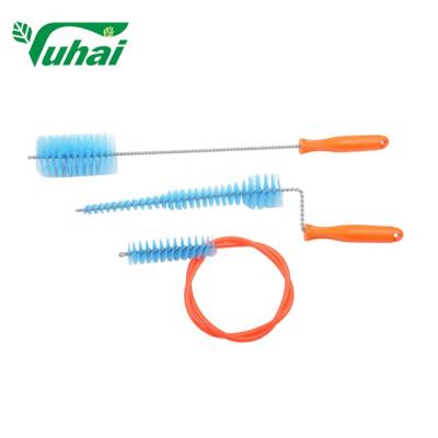 China Eco-friendly 3pcs for one set triple brushes for milk machine cleaning PA material milk tube brush for sale