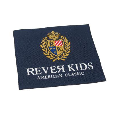 China WLB0004 Viable Fabric Labels Fold Over Satin Logo Soft Custom Cotton Woven Labels For Clothing Label for sale