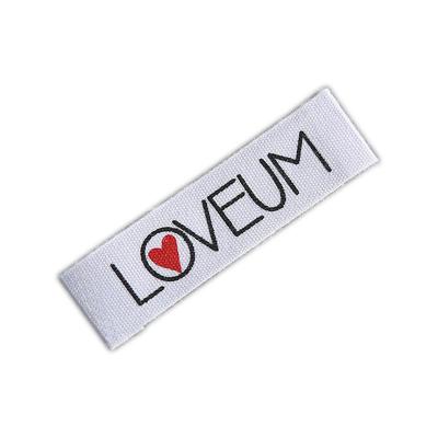 China PLB00013 Sustainable Tagger Apparel Printed Brand Wristband Label Organza Ribbon Wash Printed Neck Tags for sale