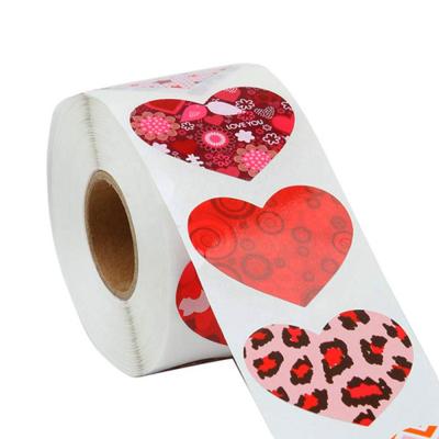 China Barcode / Custom Natural Silk Screen Printing Sticker Label / Product Heart Sticker Roll Printing Skin Care Scratch- PDH-0013 Custom Cute Stickers car order for sale