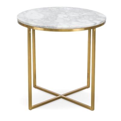 China (Size)Adjustable Table Modern Table Customized Marble Top With Brass Legs For Dining Room Furniture Center Table for sale