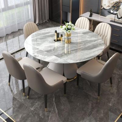 China Modern Luxury Dining Table (Size) China Design Adjustable Natural Stone Furniture Round Marble Table Indoor Decorate for sale