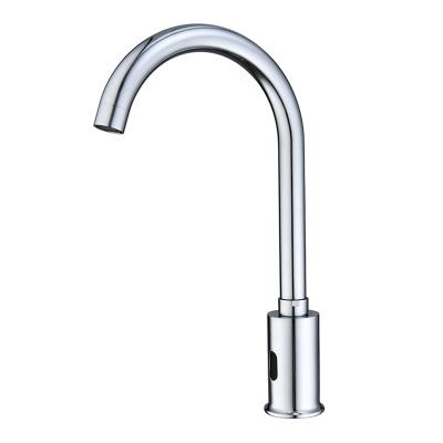 China Sense Faucets Wholesales Automatic Public Brass Sensor Faucet Hot Cold Water Use Sensor Faucet for sale