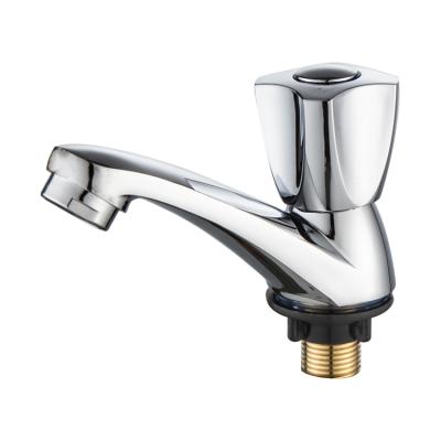 China The Metered Faucets Single Hole Wash Basin Faucet Household Engineering Bathroom Cold Water Faucet for sale