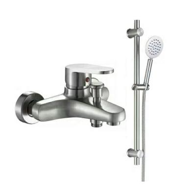 China Without Slide Bar China Ware Shower Mixer Tap SS Bathroom Sanitary Shower Set for sale