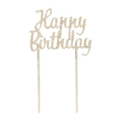 China Hot Acrylic Party Dots Cake Topper Decoration Festival Decoration 2021 Sale Happy Birthday Birthday Cake Card Decoration Transparent for sale