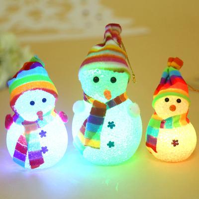 China Festival Decoration 2021 Hot Sale Christmas Decoration LED Snowman Acrylic Night Lights Christmas Ornaments for sale