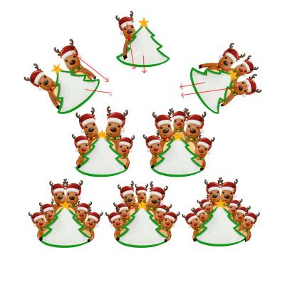 China Custom Resin Elk Decoration Christmas Festival Decoration 2021 Hot Sale Christmas Tree Hanging Ornaments for sale