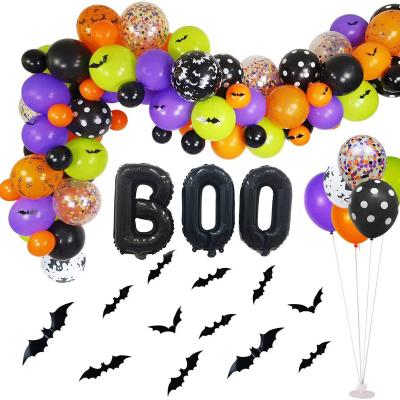 China Non Latex Halloween Party Foil Balloon Party Decoration Big BOO Shape Balloons for sale