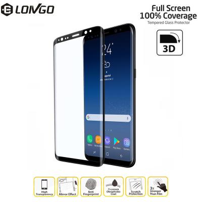 China 100% Correct Tempered Glass Galaxy S9 Mobile Phone Data Cover Black And Transparent 3d Full Curved for sale