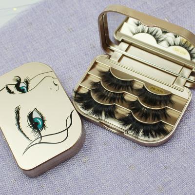 China New Natural Color Full Strip Lashes Box Singles Thick Exaggerated Comfort Color False Eyelashes Handmade Pairs for sale