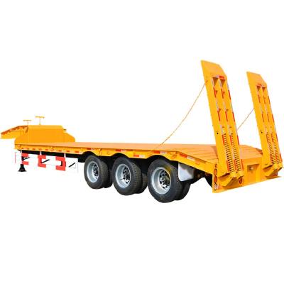 China Truck Trailer Semi Trailer 3 Axles 13M Heavy Excavator Semi Trailer Loading 60 Tons Carry Excavator Trailer For Africa With Low Gooseneck Load for sale