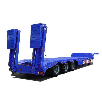 China Professional Supply Heavy semi truck trailer manufacturer 3 axles excavator trailer with gooseneck carry excavator trailer for sale