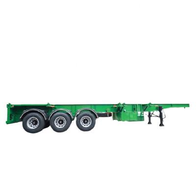 China Factory Top Popular Product High Quality 3 Axle 20 Ft Truck Trailer Skeleton Load Container Chassis Steel Semi Trailer For Port for sale