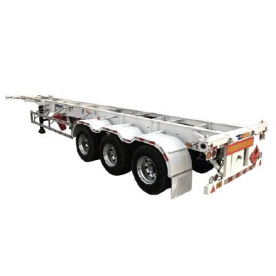 China Hot Sale China Export Standard 3 Axle Skeletal Load 45ft Container New Arrival Steel Skeleton Chassis Semi Trailer Truck for sale