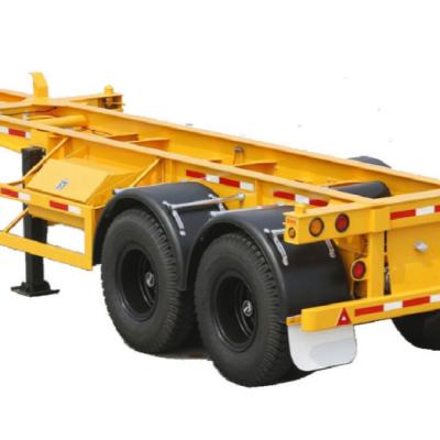 China Truck Trailer 2 Axles 40ft Shipping Container Trailer Truck Chassis Skeleton Semi Trailer Loader Trailer for sale