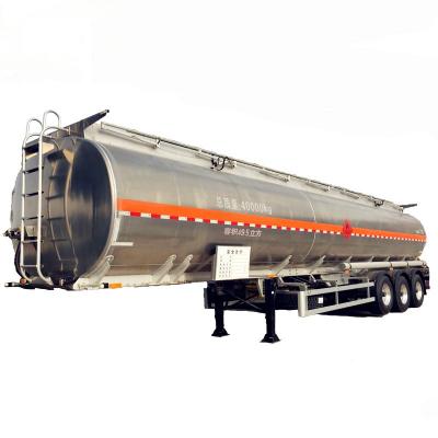 China China 3-4 Axle Aluminum Steel Fuel Tank Trailer Truck Trailer 28000 - 70000 Liters New Or Used Gasoline And Liquid Oil Tanker Semi Trailer For Sale for sale