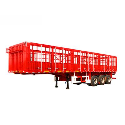 China High Quality Cargo Trailer Livestock Trailer Truck Trailer Load 40 Ton Animal Barrier Cargo Semi Trailer Stake Service Barrier For Sale for sale