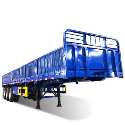 China New /Used 12R22.5 Tire 3Axles Side Wall Cargo Trailer 40T Bulk Cargo Truck Trailer China Manufacturer Haul Semi Trailer Hot Sale for sale