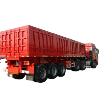 China Axl Cargo Transport Manufacturing Sale 3 Closed Cargo Van Box Truck Semi Trailers Heavy Duty Grain 80ton Road Transports Grain Load Closed for sale