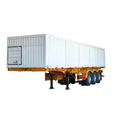 China China Hot Sale 3 Axles Cargo Semi Trailer 12R22.5 Tire Load 50 Tons Cargo Van Enclosed Box Semi Trailer for sale