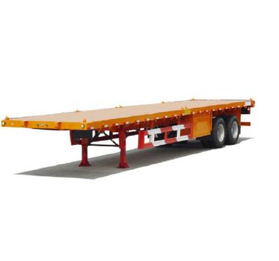 China China Wholesale Price 40ft Popular Air Suspension Truck Trailer China Wholesale Price 40ft Trailers 2 Axle Truck Trailer Flatbed Deck With Container Lock For Sale for sale