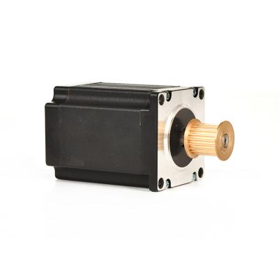 China Stepper Motor With Belt Pulley , Nema 23 Step Motor 1.2 Degree Square Professional Manufacturer for sale