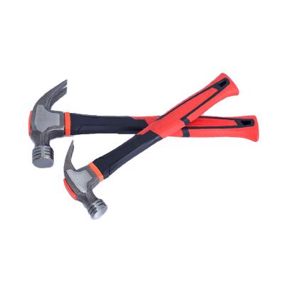 China Strong And Durable Professional Carbon Steel Hand Tool Fiberglass Handle Claw Hammer for sale