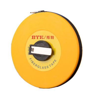 China BTE 10m 15m 20m30m 50m High Accuracy and Long Measuring Tape Full Easy Enclosed Lifespan Fiberglass Tape for sale