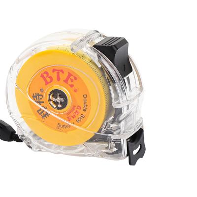 China Measuring distance BTE 3m 5m 7.5m 8mTrnsparent economical and PC plastic case imported stronger and more transparent measuring tape for sale