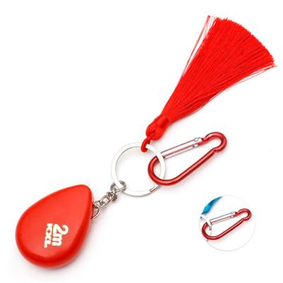 China Lightweight And Easy To Carry BTE Red Blue Yellow Pink Mini Key Chain Orange Green Water Drop And PVC Carbon Steel Material Plastic Tape Measure for sale