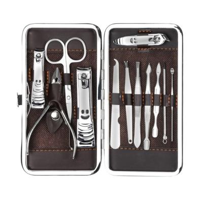 China Fashionalbe 12pcs Manicure Sets Stainless Steel Nail Clipper Set Nail Set Gift for sale