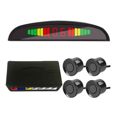 China Universal Plastic Parking Sensor Auto Parktronic Car Detector LED Display Radar Monitor System 4 Backup Reverse Parking Radar Detectors for sale