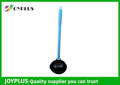 China Durable Bathroom Cleaning Accessories Black Toilet Plunger With Plastic Handle for sale