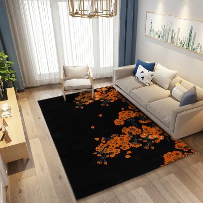 China Comfortable Luxury Shaggy Black Rugs Living Room Rugs Blankets For Bedroom Baby Room Carpet for sale