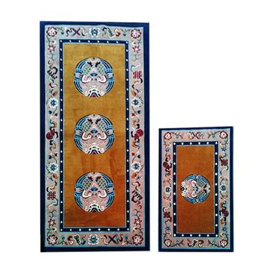 China Handmade 100% Muslim Tibetan Washable Prayer Wool Non Slip Pray Mat for sale