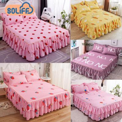 China Mondern Manufacturer Wholesale Bed Skirt Bedspread Set Queen Size Bed Skirt for sale