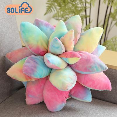 China Mondern Factories Cheap Decorative Simulated Succulent Pillow Stuffed Succulent Pillow for sale