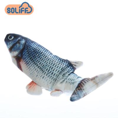 China Styles 2021 new design cheap plush electric fish simulation cat fish toys for sale