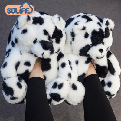 China 2021 Cheap Bear Slippers Anti-Smell Anti-Smell Women Plush Teddy Bear Indoor Slippers for sale