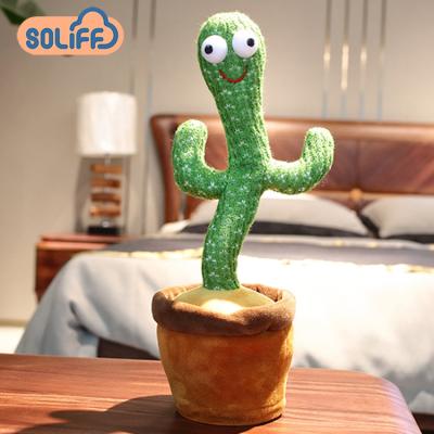 China 2021 Mondern Singing Dancing Saxophone Cactus Toys Soft Plush Electric Toys Stuffed Cactus Dancing Toy for sale