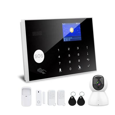 China Hot Selling WIFI+GSM+GPRS Intruder Alarm System With WIFI GSM IP Cameras Home Burgler Alarm Safety System for sale