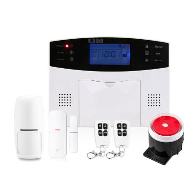 China GSM + GPRS LCD GSM Alarm System Smart Home Kit with PIR Detector Door Window Sensor Siren Remote Control for sale