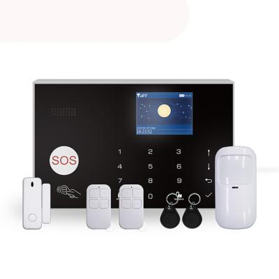 China WIFI+GSM+GPRS APP Control WiFi GSM Optoinal Smart 2G 4G Tuya Alarm System with 433mhz 1527 Detectors for Home Alarm for sale