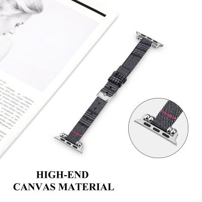 China Fashion Trendy Sports Strap 8 Colors Nylon Watch Band For I Watch Band Series 5/4/3/2/1 Belt For Watch Band Canvas High Quality Strap apple watch for sale