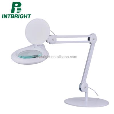 China Beauty Salon Lab Top Amplifier Magnifying Lamp Led Inspection Tools Magnifier Zoom With Led Light for sale