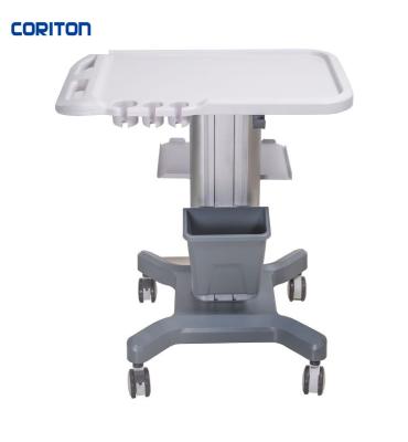 China Modern Ultrasound Trolley Medical Mobile Trolley For Color Doppler B Scan Roll Rack for sale