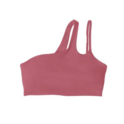 China New Style 20% Spandex 80% Solid Color Breathable Nylon Breathable Personality Comfortable Sports Yoga Bra for sale